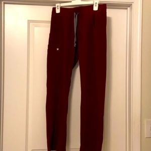 FIGS Burgundy Kade Scrub Pants
